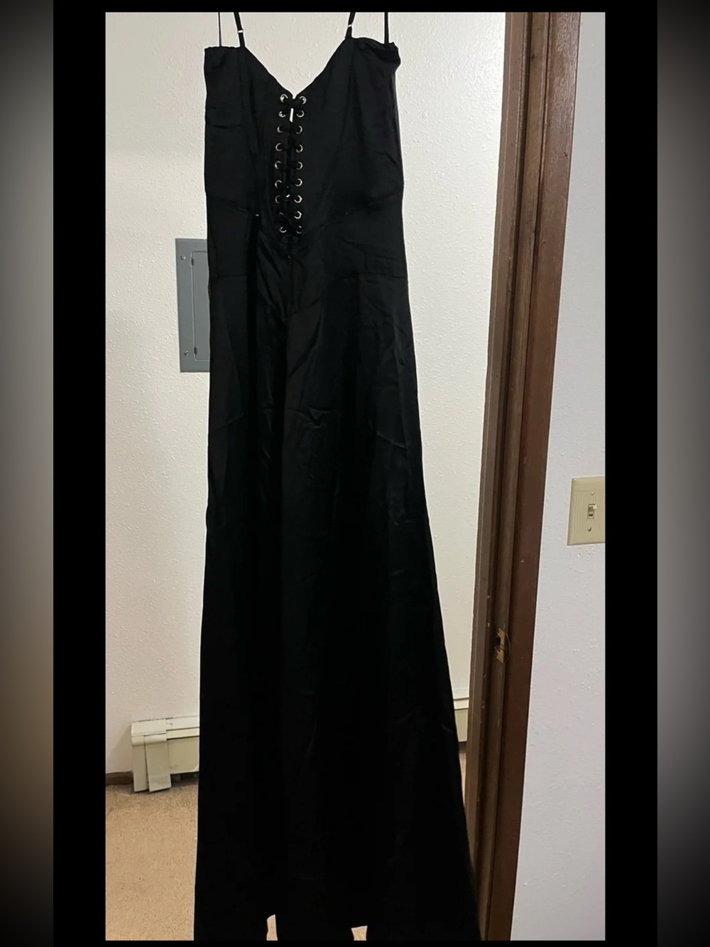 House of CB London Anabella Black Satin Maxi Dress - Picture 4 of 10